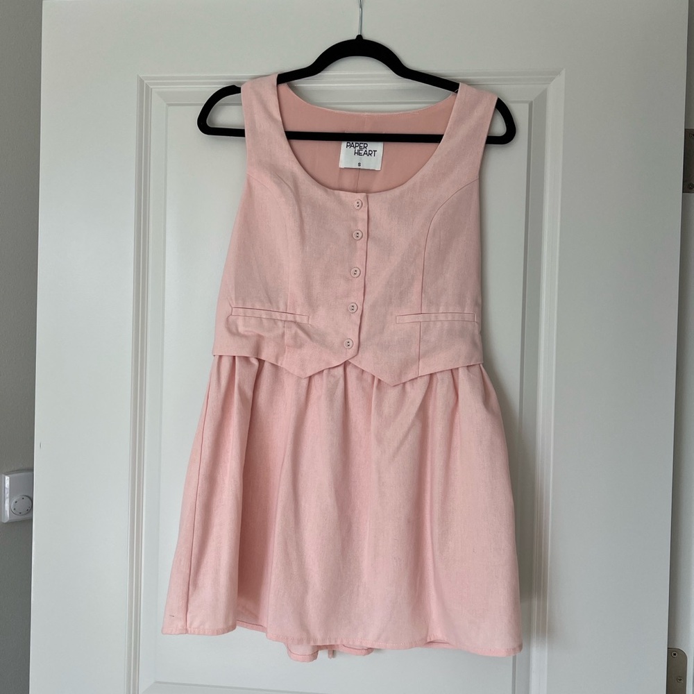 Pink Mini linen Dress